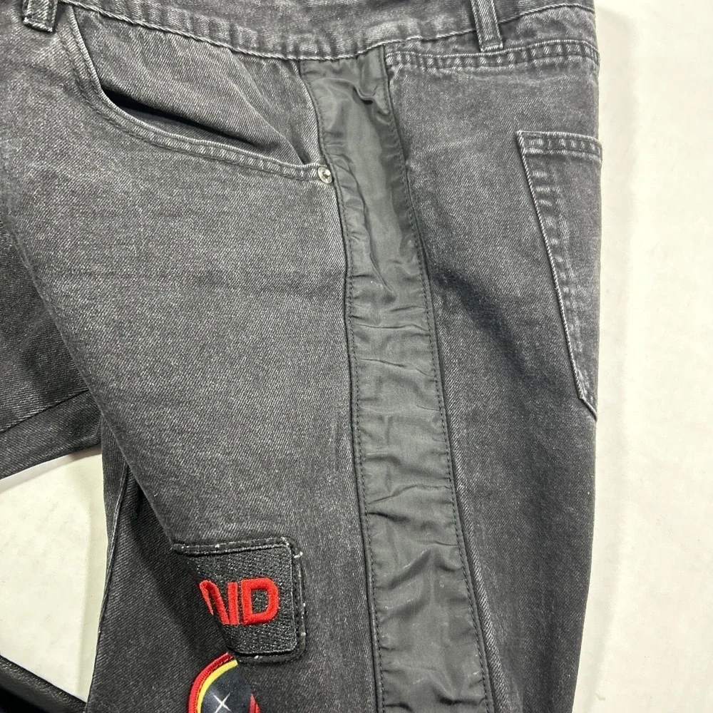 Black Pyramid 36 X 33‎ Cotton 5 Pocket Jeans Space Ship Space
